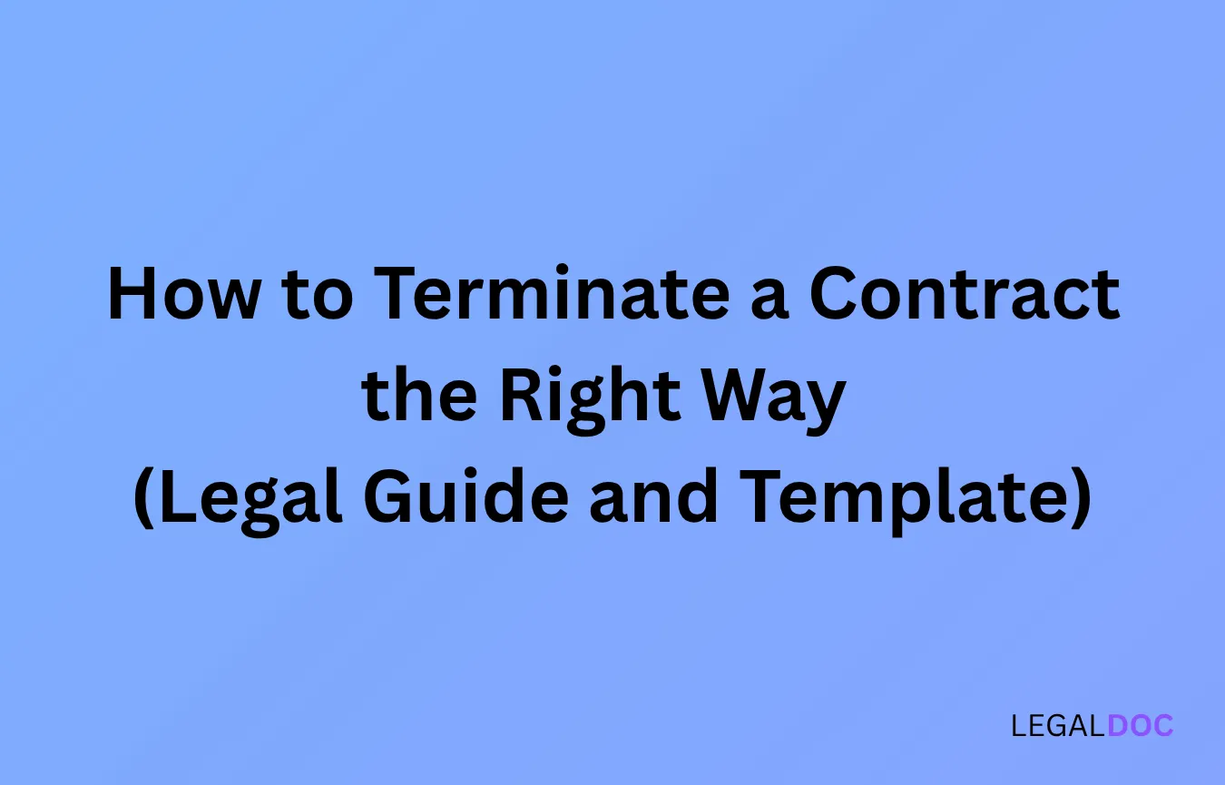 How to Terminate a Contract the Right Way