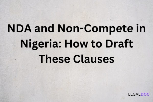 NDA and Non-Compete in Nigeria: How to Draft These Clauses